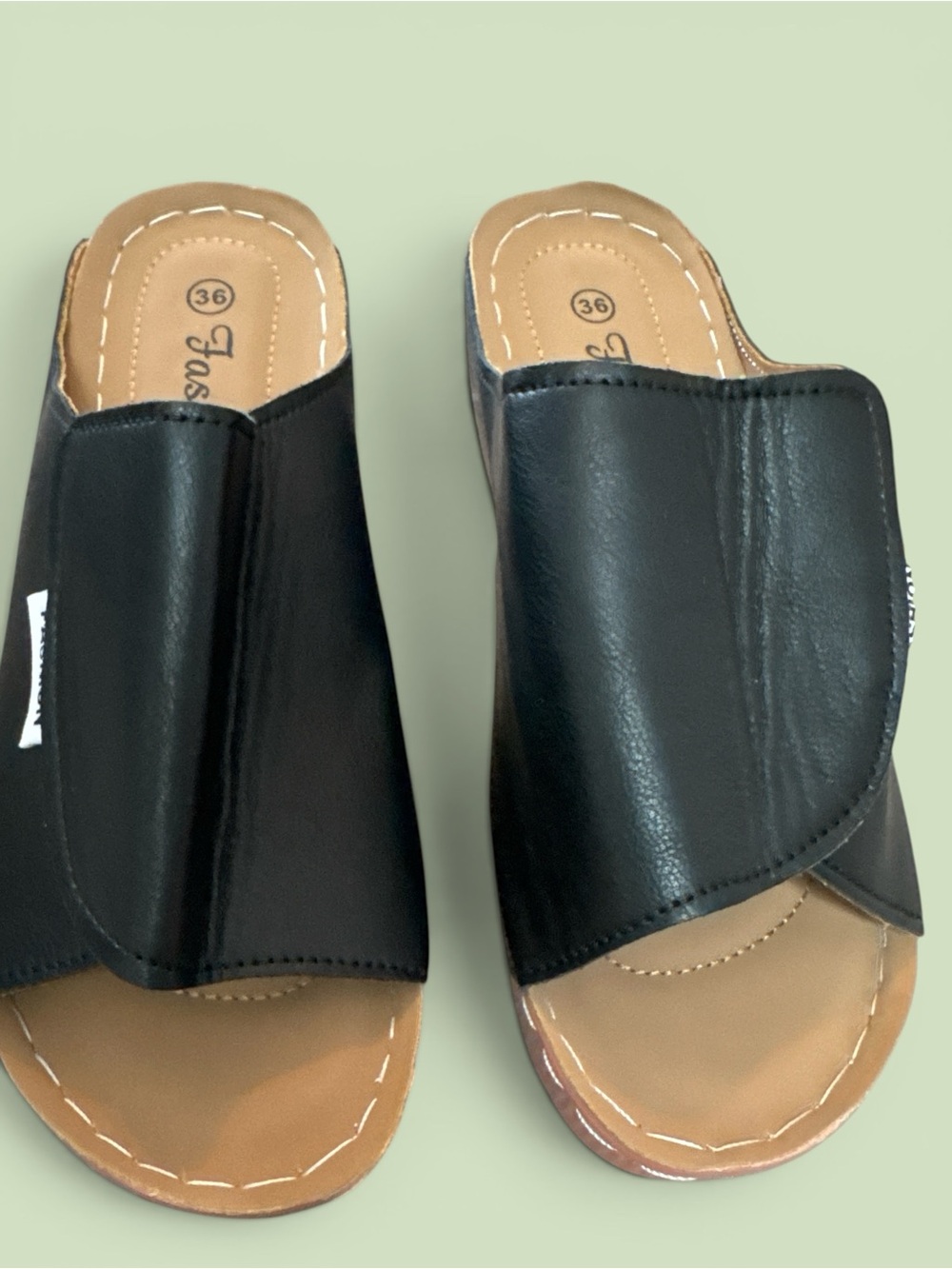 EU36 NEVER WORN Black Slip-On Women’s Comfort Sandals